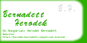 bernadett herodek business card